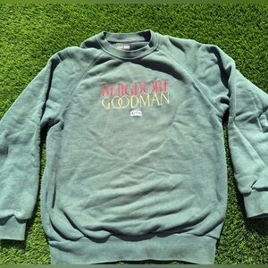 Kith x Bergdorf Goodman Green Crewneck Sweater with Red and Yellow Logo